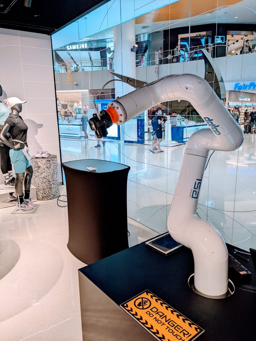 Glambot at a retail event